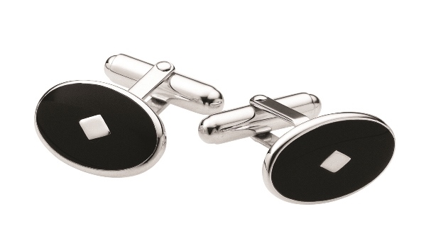 Manschettenknöpfe 925 Silber Emaille mit Raute