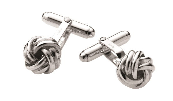 Manschettenknöpfe 925 Silber Knoten