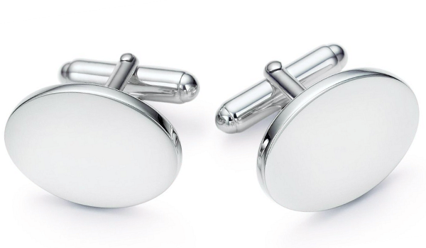 Manschettenknöpfe 925 Silber oval massiv