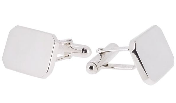 Manschettenknöpfe 925 Silber Oktagon massiv